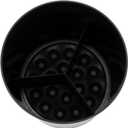 Utensil Caddy Countertop, 360 Rotating Utensil Holder PP 3 Compartment Chopstick Basket Tableware Storage Container for Home Kitchen (Black)