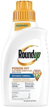 Roundup Poison Ivy Plus Tough Brush Killer₂ Concentrate, Visible Results in Hours, 32 fl. oz.