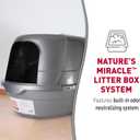 Natures Miracle Hooded Flip-Top Litter Box for Cats, With Built-In Odor Control Charcoal Filter