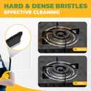 Cleaning Brush, 5 Pcs Hard Bristle Crevice Cleaning Brush, Grout Brush, Scrub Brush for Tile Grout Crevice, Gap Cleaning Tools for Bathroom Kitchen Toilet Window Track (5, Black)