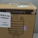 Flight Knight Carry On Suitcase 18x14x8" Hardside Built In TSA Lock & USB Port Lightweight Luggage Silent Double Spinner Wheels Maximum Underseat Carry-On Bag For American & United Approved Airlines