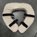 Padded Toilet Seat Cushion with 2-Inch High-Density Foam & Waterproof PU Fabric, U-Shape Padded Toilet Cushion - Secure Hook & Loop Tape, Fits Standard/Elongated Toilets (Beige)
