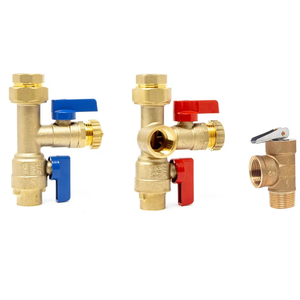 3/4 inch Sweat Tankless Water Heater Isolation Valve Kit with Pressure Relief Valve, FNPT x Sweat, 3/4'' Service Valve Kit for Rheem, Rinnai, Ecosmart Navien Noritz Takagi Bosch