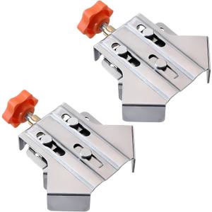 Owfeel 2pcs Stainless Steel Right Corner Clamp,90 Degree Right Angle Clamp For Woodworking,Right Angle Clip Fixer,Single Handle Clamps for Woodworking, Photo Framing (Open)