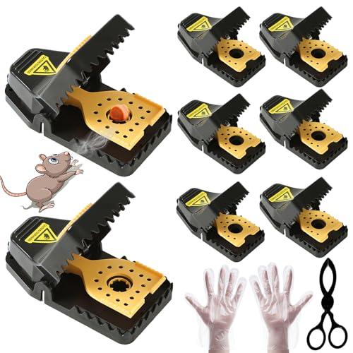Amazon.com : Mouse Traps, Rat Trap Quick Effectively Best Mouse Trap [2025 Update] Reusable Plastic mousetraps Used Indoor & Outdoor mice Snap Traps for Basement/Garage/attic Anywhere 9set(2L+6s+1*Clip) : Patio, Lawn & Garden