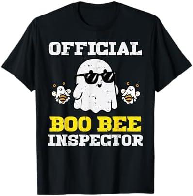 Halloween Boo Official Bee Inspector Funny Costume Men Women T-Shirt, Medium