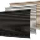 RV Window Shades, Blinds, 32'' W X 24'' H, Privacy Shades for motorhomes- Easy Installation, UV Protection, Light Blocking for Camper Vans, dim Out Black Fabric (Black Blackout, 26 * 38)