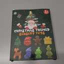 8PCS Christmas Green Monster Textures Toys Sensory Stone for KidsTextured Soft Worry Stone for Autism Kids Calming Fidget Stress Toys for Students Anxiety Relief Small Prizes Fidget ToysChristmas