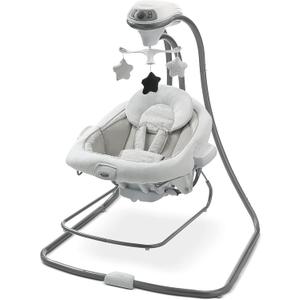 Graco DuetConnect LX Portable Baby Swing and Bouncer, Multi-Direction Baby Bouncer Seat, Multiple Swing Speeds, Redmond