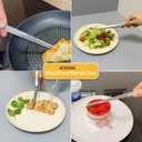 JETKONG Serving Tweezer Tongs 9-Inch Cooking Tweezers Kitchen Tweezers, Set of 3 (9 9 9 Inch, Silver)