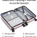 KYME Luggage Sets 2 Piece,Hardshell Suitcase Set,20"/24" Luggage,Pink