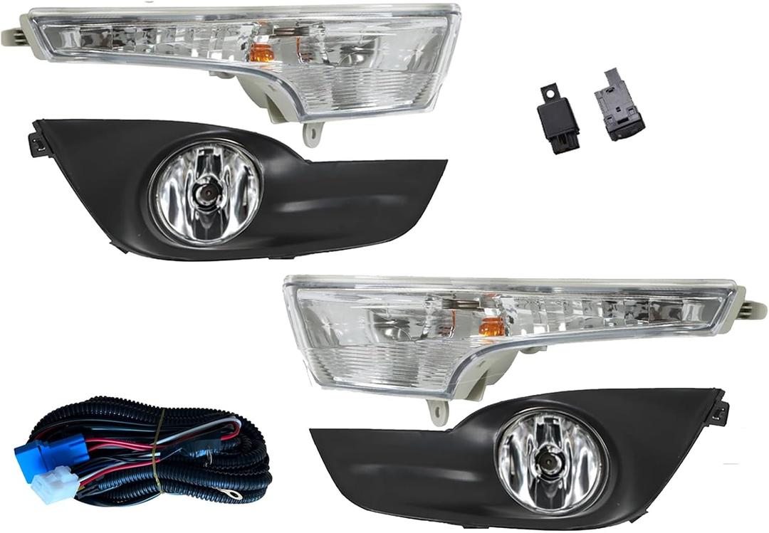 Pair Fog Light & Corner Turn Signal Lamp w/Wiring Fit for 2013-2015 Altima NI2531118