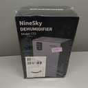 NineSky Dehumidifier,98 OZ Dehumidifiers for Home,(1100 sq.ft) Dehumidifiers for Basement Bathroom Bedroom with Auto Shut Off, Switchable 7 Colors Light(Gray)