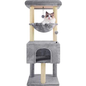 ROYPET Fashion Design 43.3" Cat Trees with Cat Houses, Grey