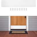 1 Pcs Door Kick Plates - 8 x 34 Inches Kick Plates for Exterior Interior Doors, 1.5mm (1/16 Inch) Thickness Rectangular Aluminum Door Push Plate (White)