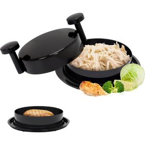 Chicken Shredder Tool Twist, Meat Shredder with Ergonomic Handle, Easy Cleaning, Anti-Slip, Dishwasher Safe - Black