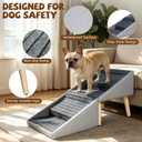 17.13" H Dog Stairs for Bed and Couch,2-in-1 Foldable Pet Steps & Ottoman Non-Slip Ramp Stairs for Puppy Small Medium Dogs Senior Injured Dogs