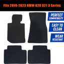 GXARTS Car Floor Mats Full Set Fit for BMW 3 Series 330e 330i 320i M3 G20 G21 2019 2020 2021 2022 2023 | Black, Velour Carpet | Waterproof, with Anti-Slip Backing