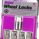 McGard 24157 Chrome Wheel Lock Set, Cone Seat, M12x1.5 Thread, 13/16 Key Hex