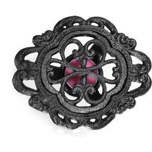 Sumnacon Cast Iron Teapot Warmer Dish Cups Heater Decorative Trivet with Tealight Holder - Rustic and Heavy Duty Tealight Candle Holder Stands - Elegant Food Warmer for Tea, Coffee, Milk