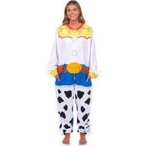 Disney Toy Story Union Suit Women's Jessie Costume One-Piece Pajama Cosplay Onesie (XX-Small/X-Small, Multicolored)