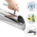 Hiceeden Stainless Steel Water Pitcher, 68oz/2L Modern Metal Pitcher with Ice Guard, Silver Carafe Drink Jug with Handle, Homemade Beverage Container for Juice, Coffee, Milk, Iced/Hot Tea