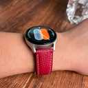 Leather Band Compatible with Galaxy Watch 7 Bands 44mm 40mm,Galaxy Watch 6/5/4/FE/Active 2 40mm 44mm/Watch 6 Classic 43mm 47mm/Watch 5 Pro 45mm/Watch 4 Classic 42mm 46mm,20mm Magnetic Strap for Samsung Watch women men