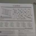 Cumbor 29.7"51.5" Extra Wide Baby Gate for Stairs, Pressure-Mounted Dog Gates for Doorways & Hallways, Auto-Close Walk-Through, No-Trip Design, Child Proof Safety, Dog/Pet Gate for Indoor Use, White