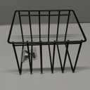 Kitchen Organizer Rack - 5-Slot Heavy-Duty Cutting Board and Bakeware Holder, Rust-Resistant with Anti-Slip Feet for Countertop or Cabinet Storage (BLACK - 1 Pack)