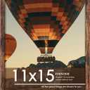 11x15 Picture Frame Brown, Classic Poster Frame for Horizontal or Vertical Wall Mounting, 1 Pack