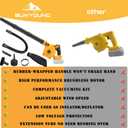 Cordless Leaf Blower for Dewalt 20V Max Battery,Electric Jobsite Air Blower with Brushless Motor,6 Variable Speed Up to 180MPH,2-in-1 Handle Electric Blower and Vacuum Cleaner(Battery Not Included)