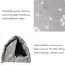 Hamiledyi Bunny Cave Bed Small Animal Warm Nest Habitats Guinea Pig Hideouts Stray Cats Shelter Cage Accessories for Hamster Cats Rat Mice Chinchilla Flying Squirrel (Grey)