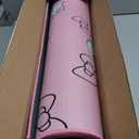 Pink Washable Runner Rug 2' x 5' 3" Cute Cartoon Kitten Face Pattern Non-Slip Area Rugs Kawaii Carpet Home Decor Carpet for Living Room Bedroom Entryway Rug