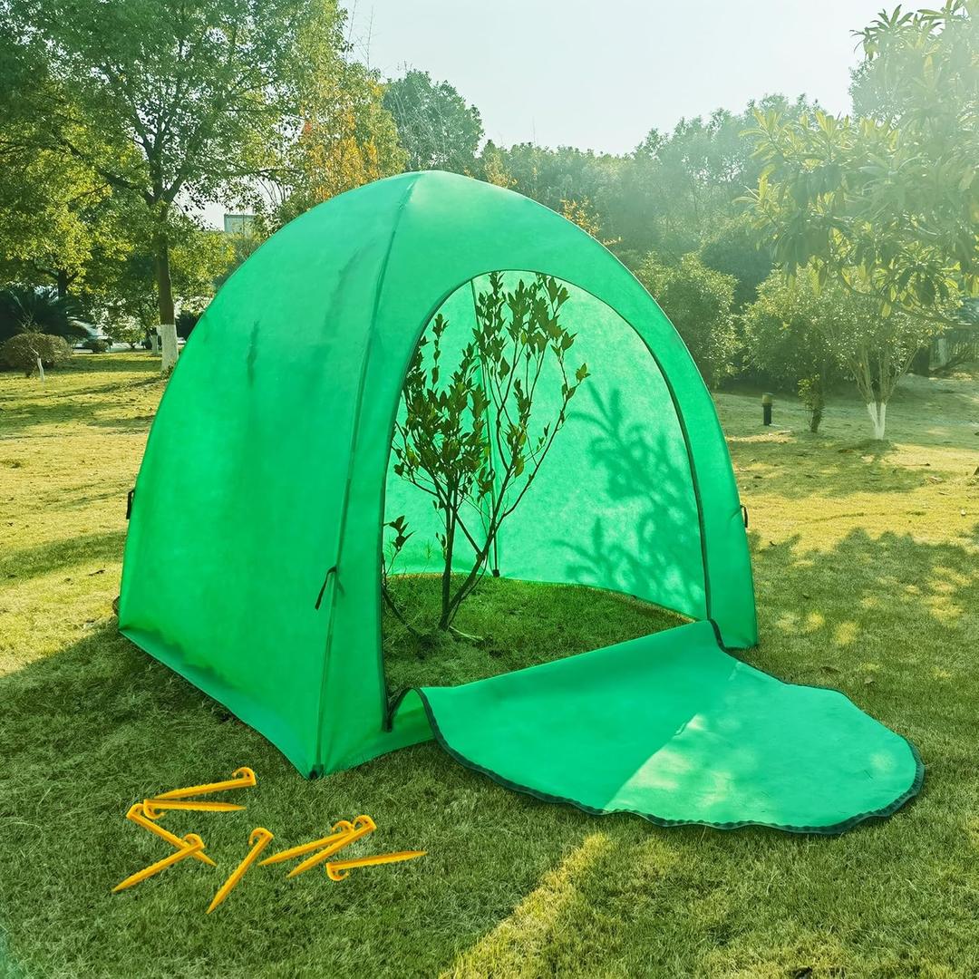 59*59*60 Large Winter Plant Warm Covers with Air Hole for Raised Bed- Warm Tent Freeze Protection Humidity Domes for Germination, Seedling Propagation Protecting Plants from Animals