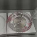 LED Flush Mount Ceiling Light Fixture, 12In Crystal Chandelier with Clear Bubble Acrylic, Modern Ceiling Lighting for Dining Room, Bedroom, Living Room, Kitchen, Brushed Nickel, 4000K Dimmable