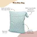 Mama Koala Waterproof Wet Dry Bags for Baby Items, Cloth Diapers, Swimsuits, Travel, Gym Clothes, Beach, Pump Parts, Toiletries, Two Zippered Pockets, 2 Pack (W017)