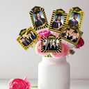 8PCS Graduation Party Decorations,Black & Gold Double-Sided Class of 2025 Graduation Photo Centerpieces for Tables, Table Toppers, High School College Grad Party Favors Supplies