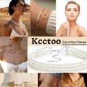 3 x Kcctoo Lucky Necklace Connectors for Multiple Necklace Layering Clasps 18K Gold and Silver Womens Jewelry Separators