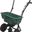 60LB Walk-Behind Broadcast Spreader for Seed,Fertilizer,Salt,Ice Melt, Fertilizer Spreader with Adjustable Drop Rate, Seed Spreaders for Lawns