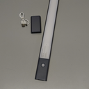 EZVALO Under Cabinet Lighting, 2200mAh Rechargeable Battery, 76 LEDs Dimmable Closet Lights, 3 Color Temps, Motion Sensor Light Indoor for Kitchen, Closet (1pc, Space Gray)