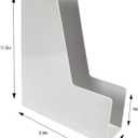 Vertical File Holder, Plastic Document and Magazine Organizer, Multi-purpose Document Organizer for Home Office (White)
