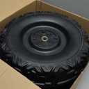 2Pack 37CM/14.5'' EVA Soft Compound Alligator Tire for Kids Ride on Car Power Wheels Tires&Wheels Upgrade,1.6CM/0.63in Aperture Front/Rear Gator Wheel for SUV/UTV/ATV JEEP Replacement Parts (Grey wheel hub)