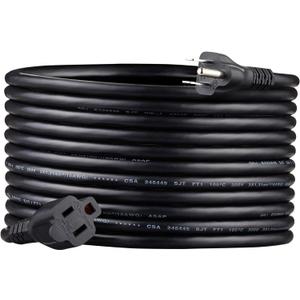 Amazon Basics Extension Cord, 20 Ft, 3 Prong Outlet Extender, Indoor, 13 Amps, 125V, 16 AWG, Black