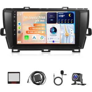 Car Stereo Radio for Toyota Prius 2010-2015 with Apple Carplay Android Auto - 9" IPS Touchscreen Car Head Unit Replacement with GPS BT WiFi FM SWC Mirror Link Backup Camera - 2G+32G (J.B.L)