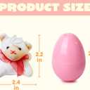 JOYIN 24 Pack Prefilled Easter Eggs of Mini Stuffed Animal Plush Toys Baster Stuffer Filler for Kids Easter Egg Hunt Game, Classroom Prize Supplies