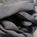 Yakamok 100% Blackout Curtains 84 Inches Long, 2 Thick Layers Heat and Full Light Blocking Soft Thermal Insulated Drapes for Bedroom(52" Wide Each Panel, Grey, 2 Panels)