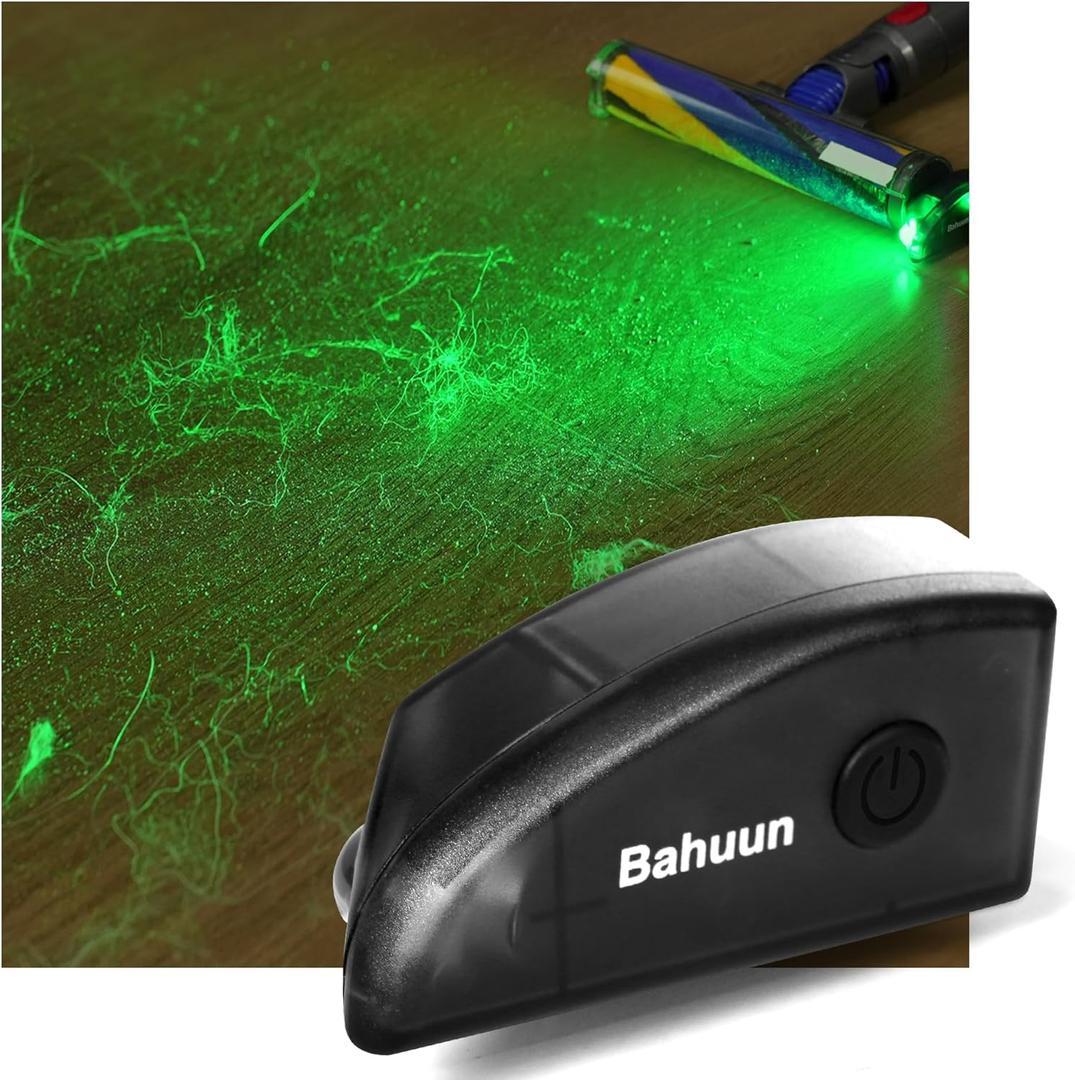Vacuum Cleaner Dust Display LED, Compatible with Dyson & All Vacuum Cleaners, Reveal Microscopic Dust & Illuminate Invisible Pet, Cat, Dog Fur, Vacuum Accessories Upgrade Vacuum Attachments (Black)