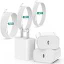 iPhone 17 16 15 Charger Fast Charging 20W USB C Wall Charger Block with 3 Pack [3TF+6FT+10FT] Braided USB C to C Cable Fast Charging for iPhone 15/16/17 Pro Max/Pro/Plus/Air,for iPad Pro/Samsung
