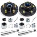 Pregreased 5 on 4.5'' Hub and #84 Spindle Kits for 3500lb Trailer