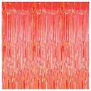Set of 3 Pack, KatchOn, Neon Red Streamers Party Decorations -3.2x8 Feet | Graduation Backdrop for Graduation Decorations 2025 | Red Backdrop for Carnival Decorations | Red Fringe Backdrop, Red Birthday Decorations